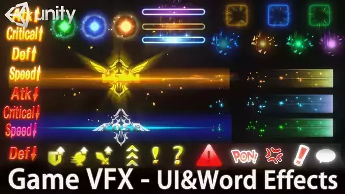 Unity Game VFX - UI and Word Effect Collection