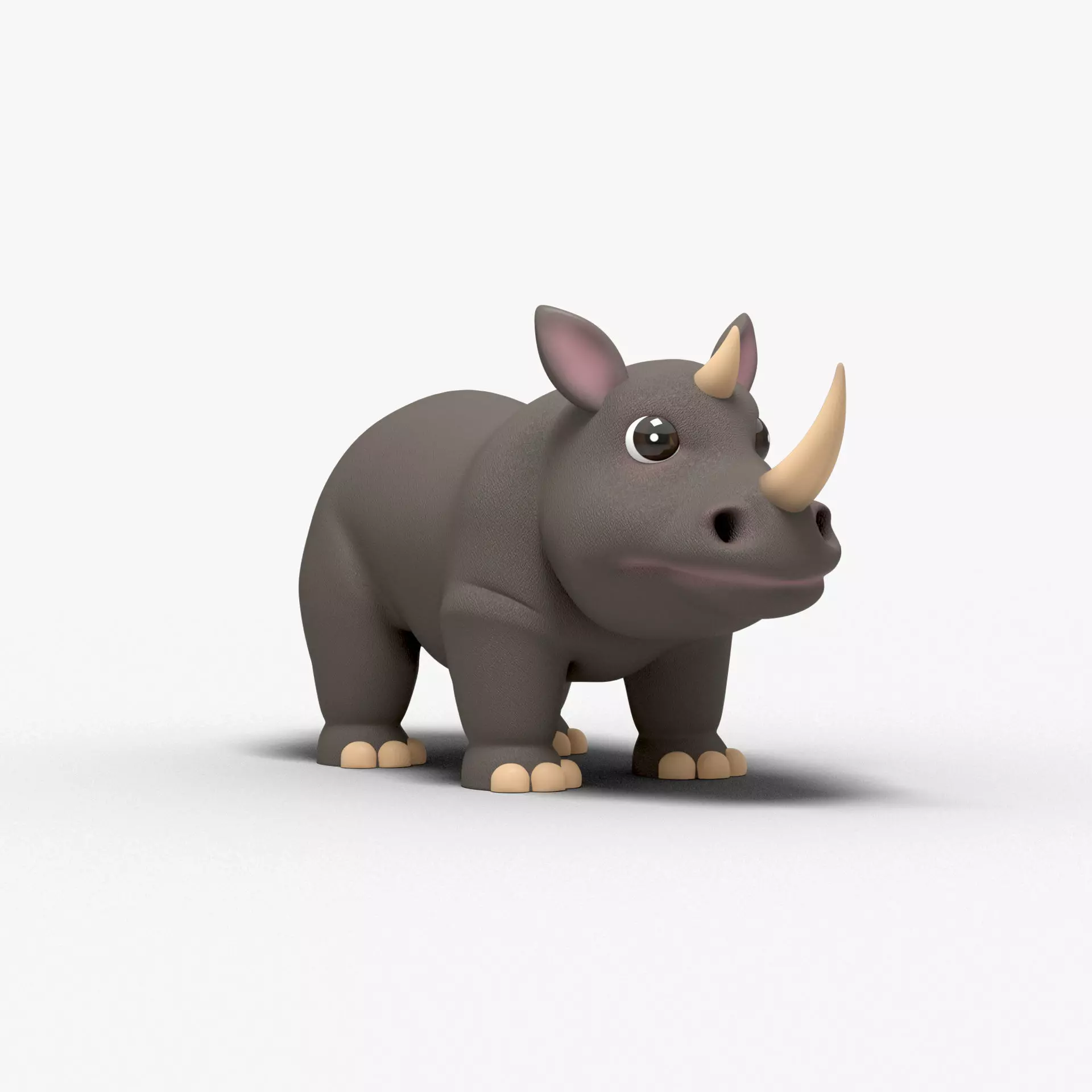 Rhino Cartoon 3D model_0