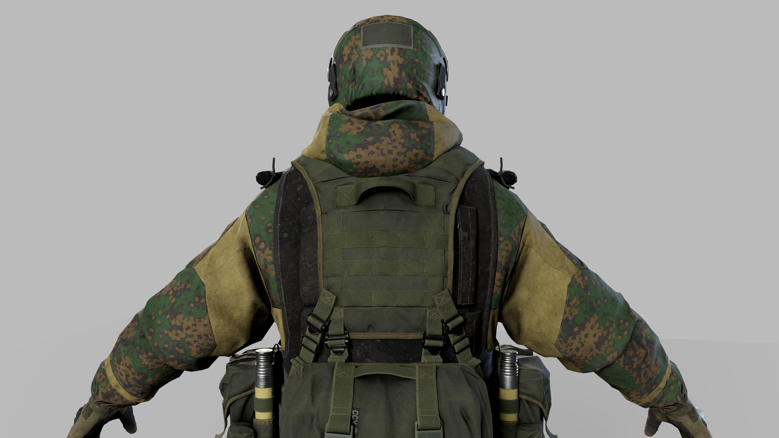 Modern Russian Soldier Low-poly 3D model_11