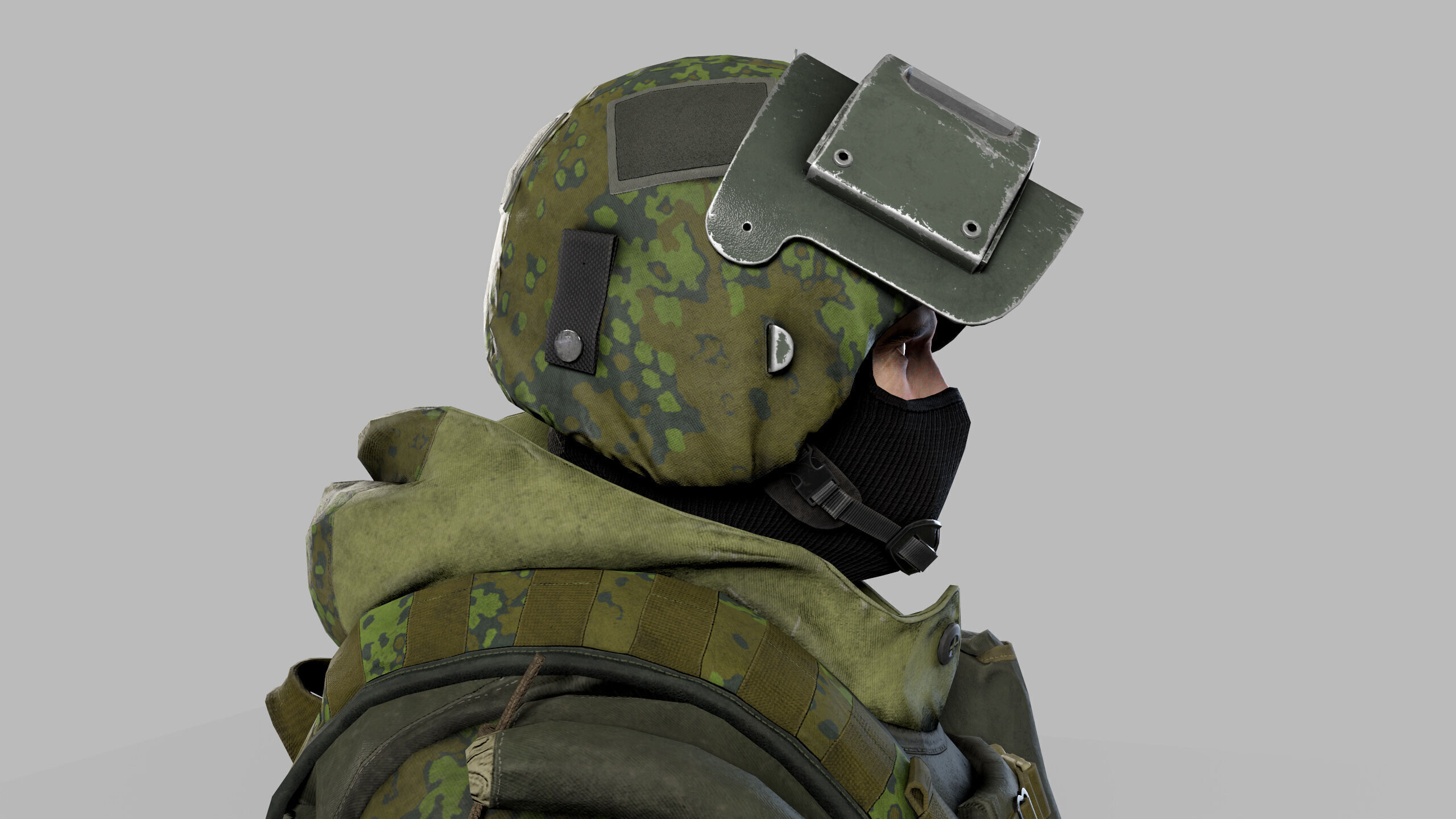 Modern Russian Soldier Low-poly 3D model_6