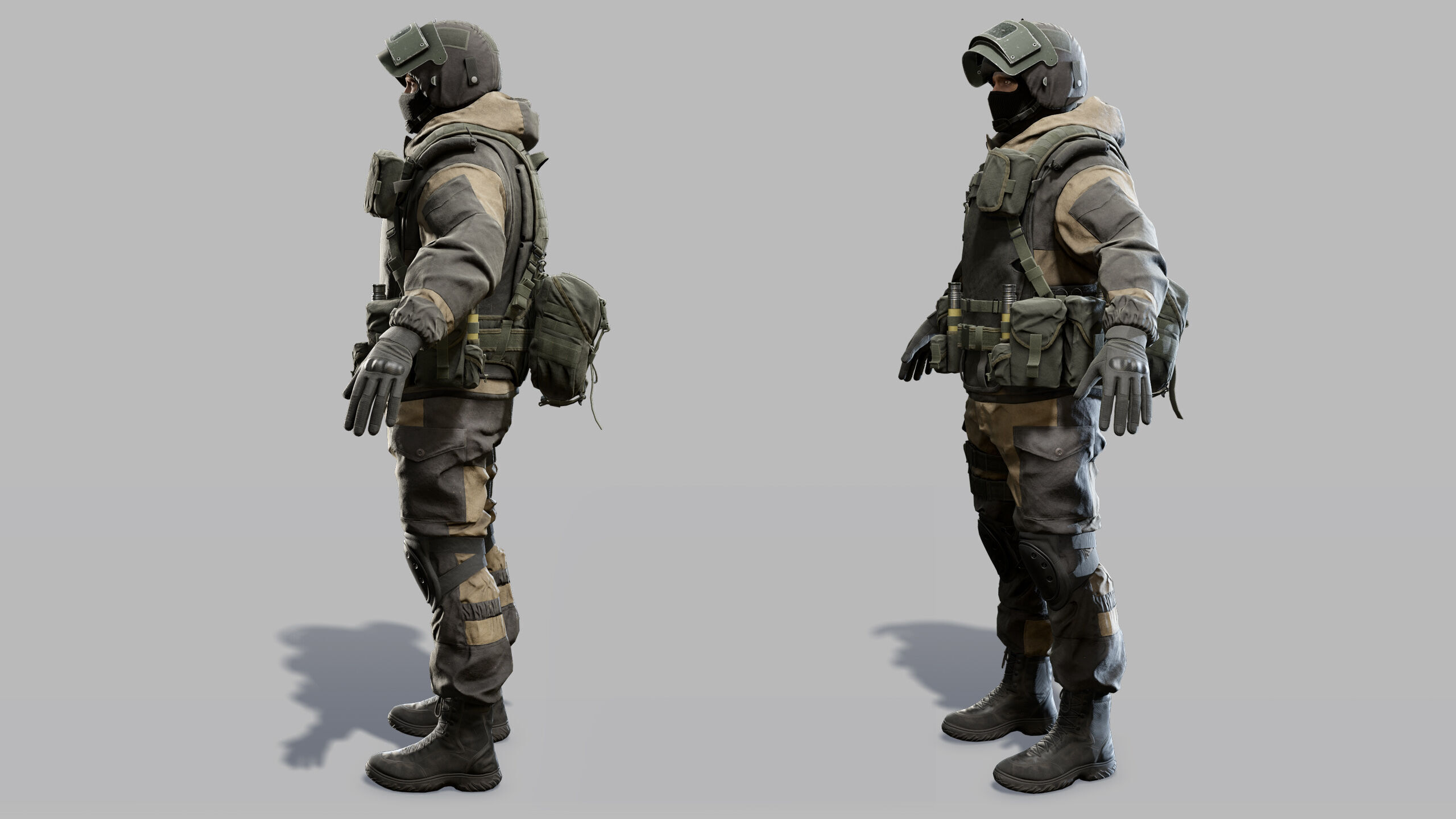 Modern Russian Soldier Low-poly 3D model_30