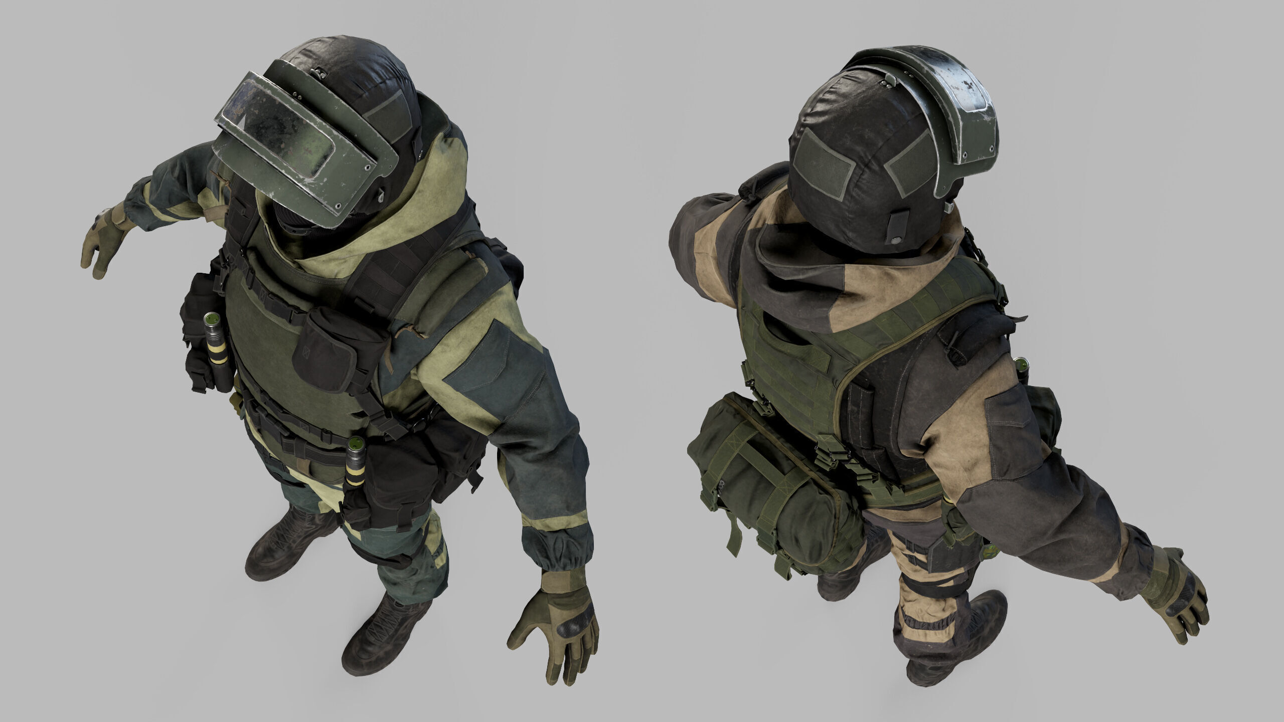 Modern Russian Soldier Low-poly 3D model_24