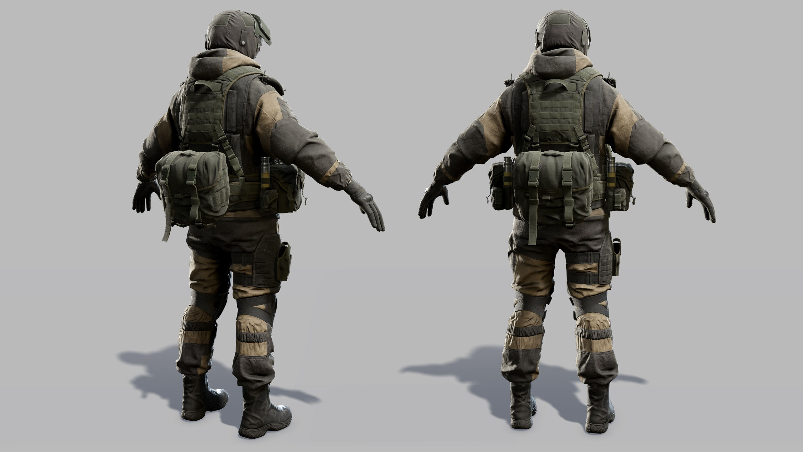 Modern Russian Soldier Low-poly 3D model_28