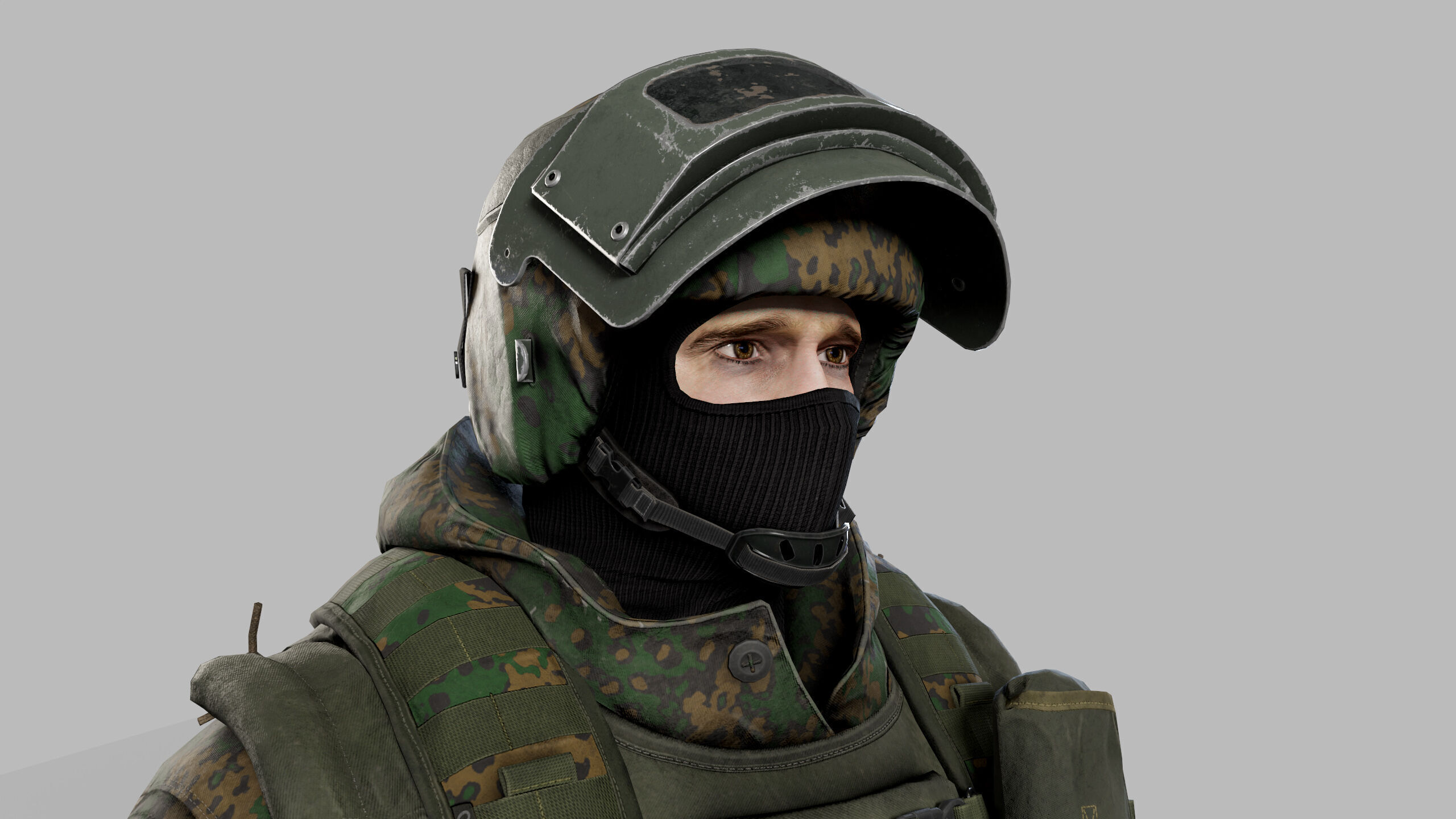 Modern Russian Soldier Low-poly 3D model_5