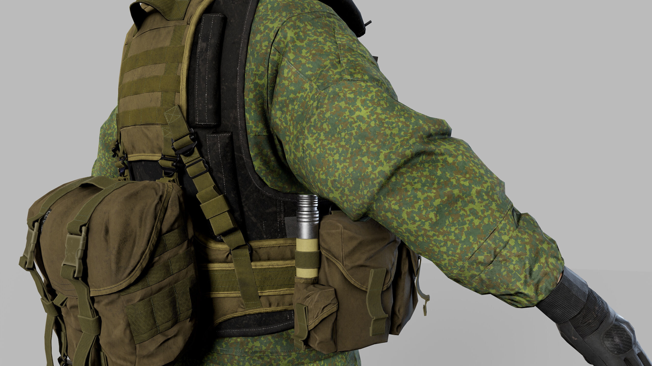 Modern Russian Soldier Low-poly 3D model_16