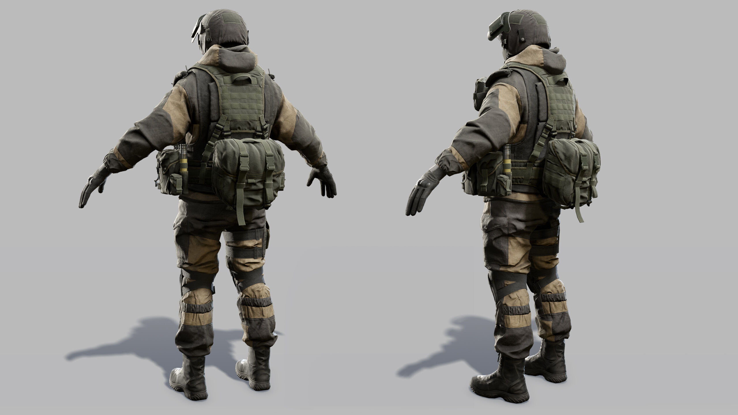 Modern Russian Soldier Low-poly 3D model_29