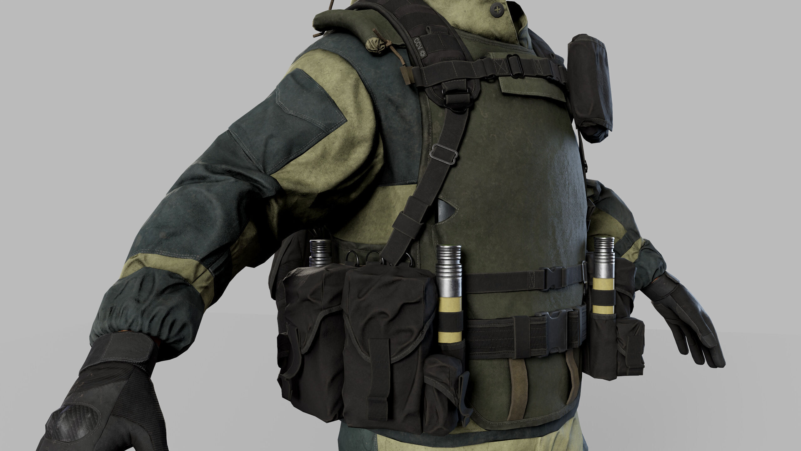 Modern Russian Soldier Low-poly 3D model_15