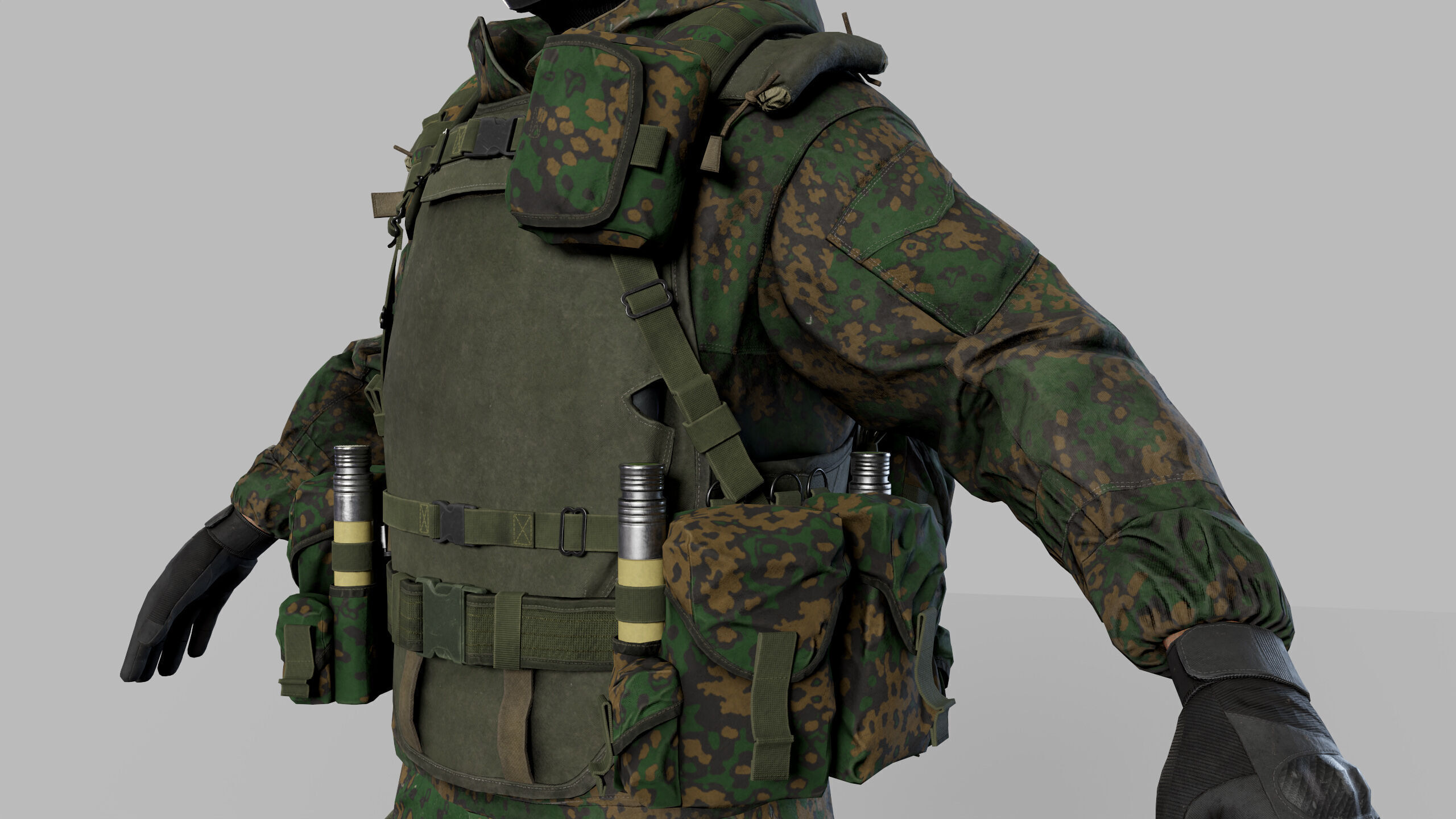 Modern Russian Soldier Low-poly 3D model_14