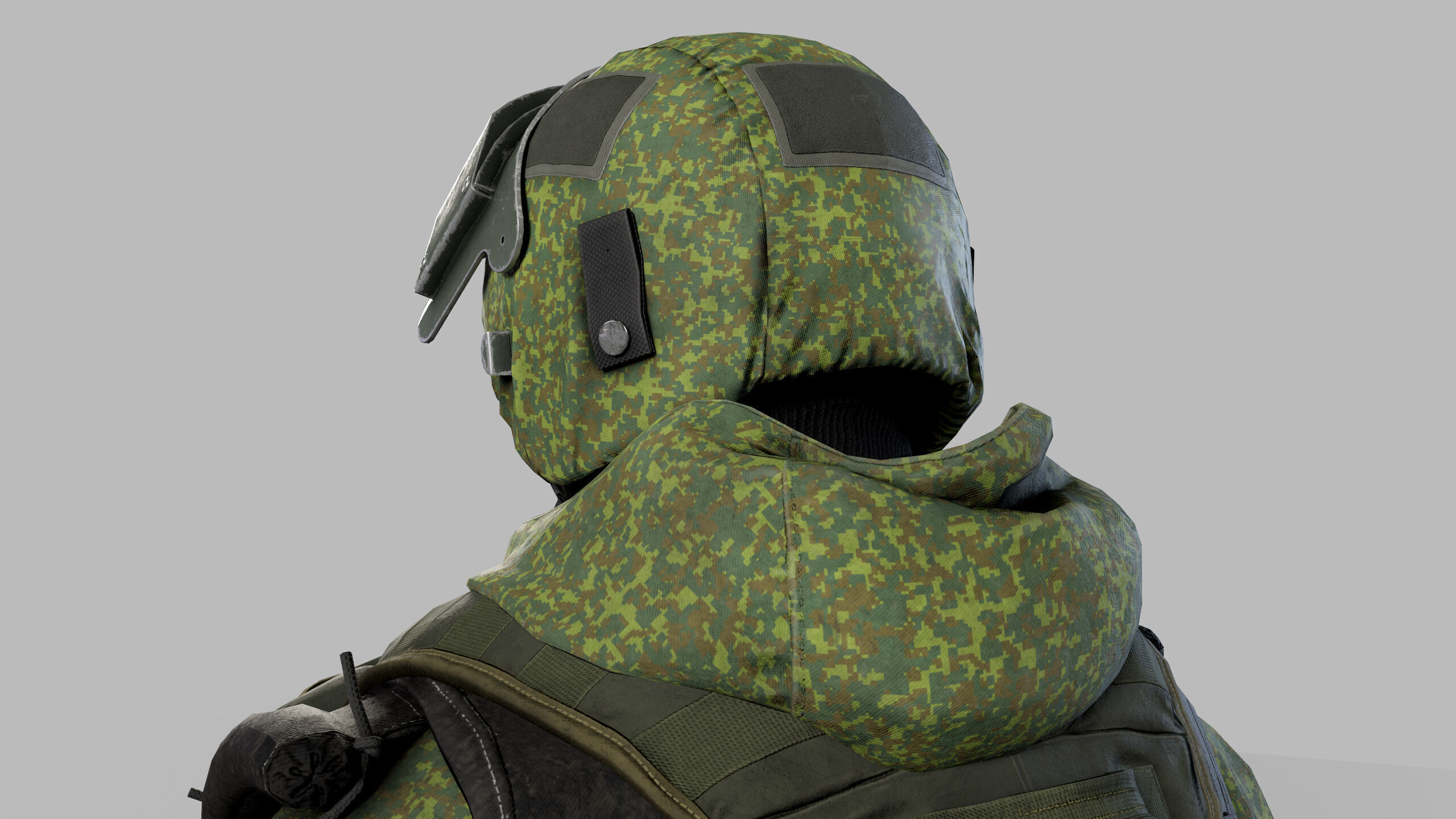 Modern Russian Soldier Low-poly 3D model_8