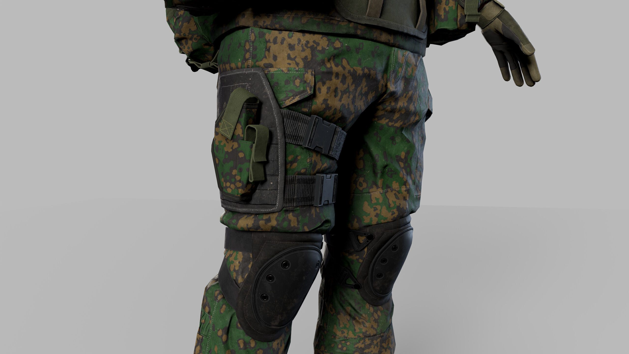 Modern Russian Soldier Low-poly 3D model_19