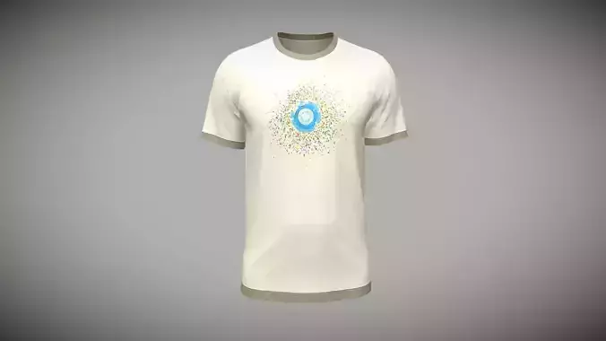 Mens T- Shirt V2 In Low Poly