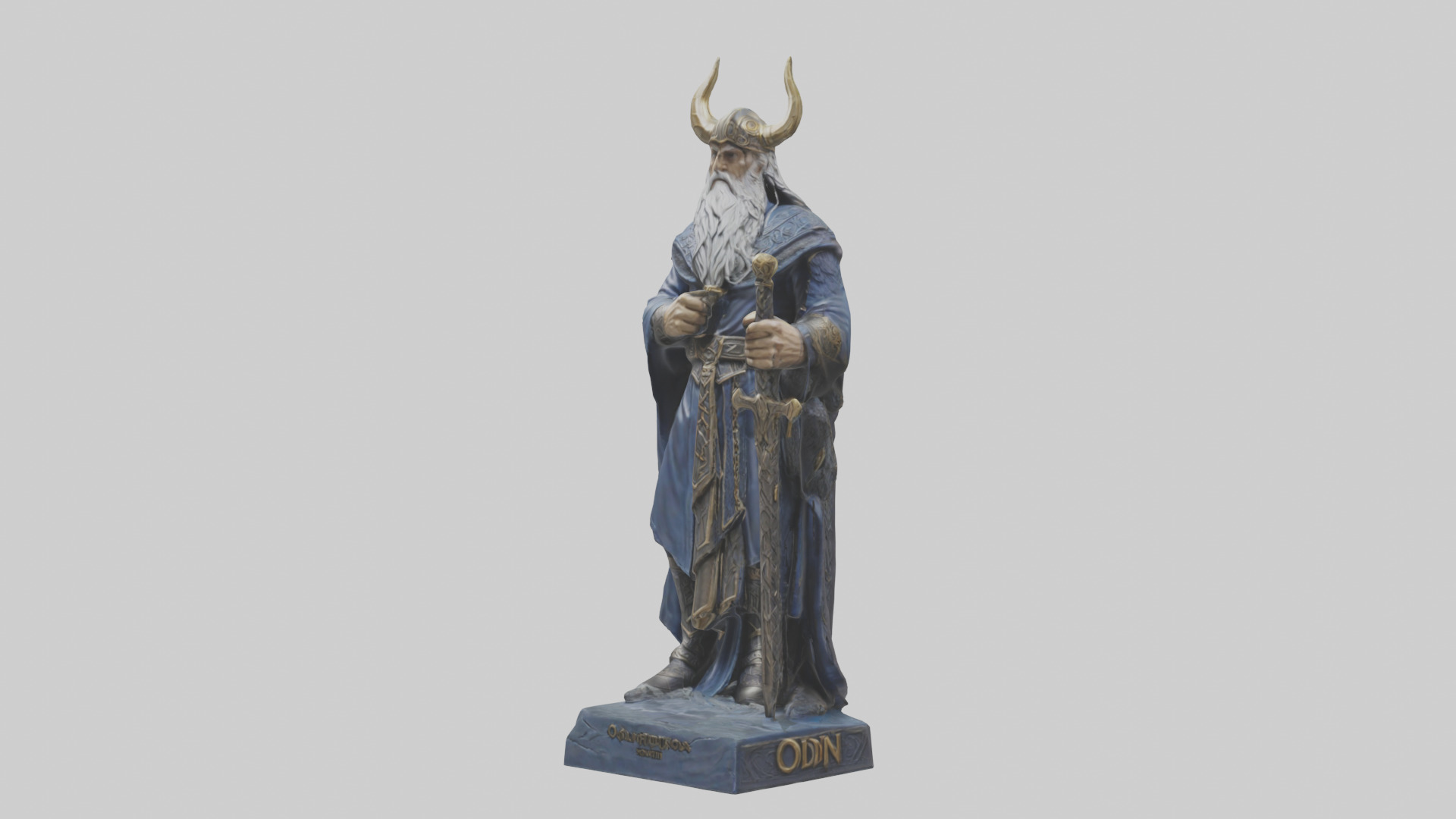 Odin statue model 3D model_10