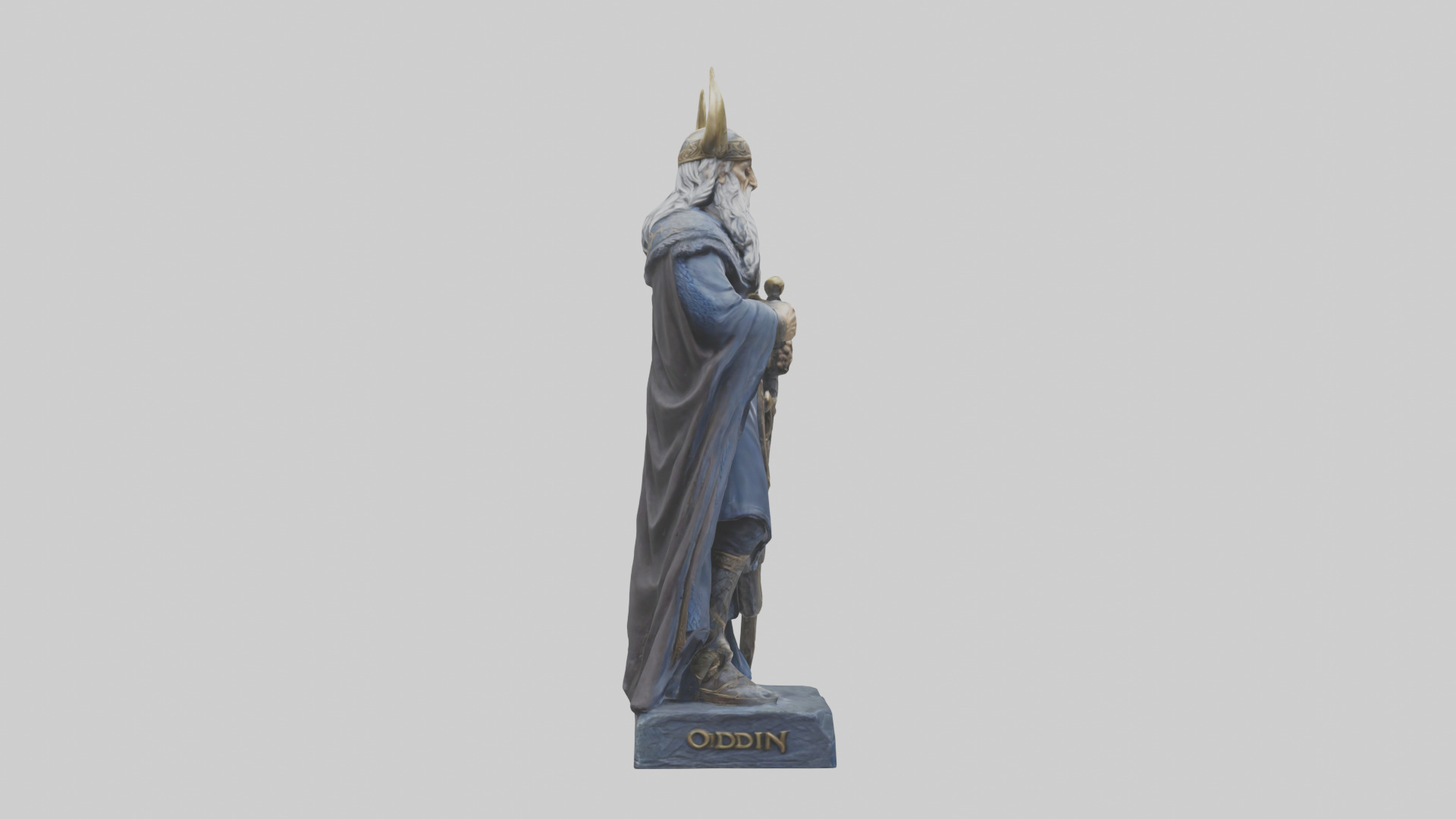 Odin statue model 3D model_13