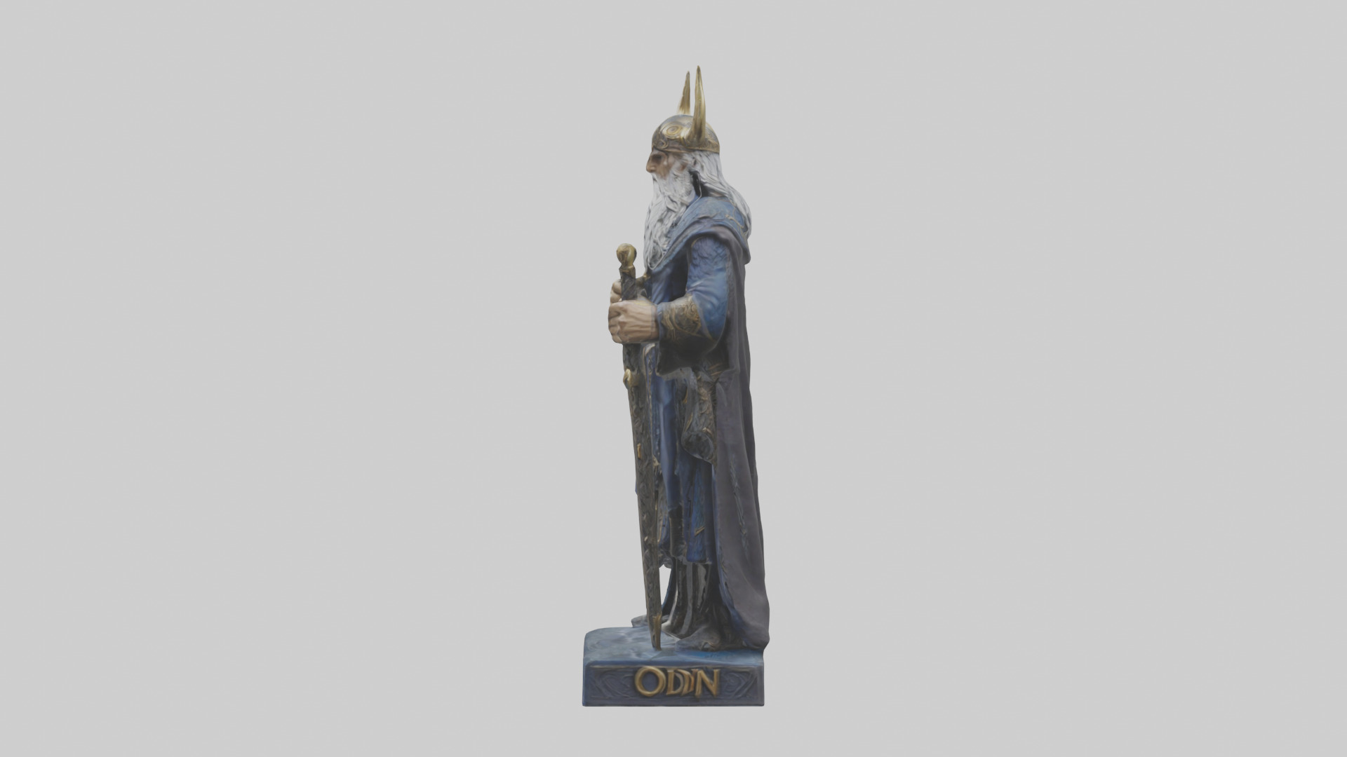 Odin statue model 3D model_12