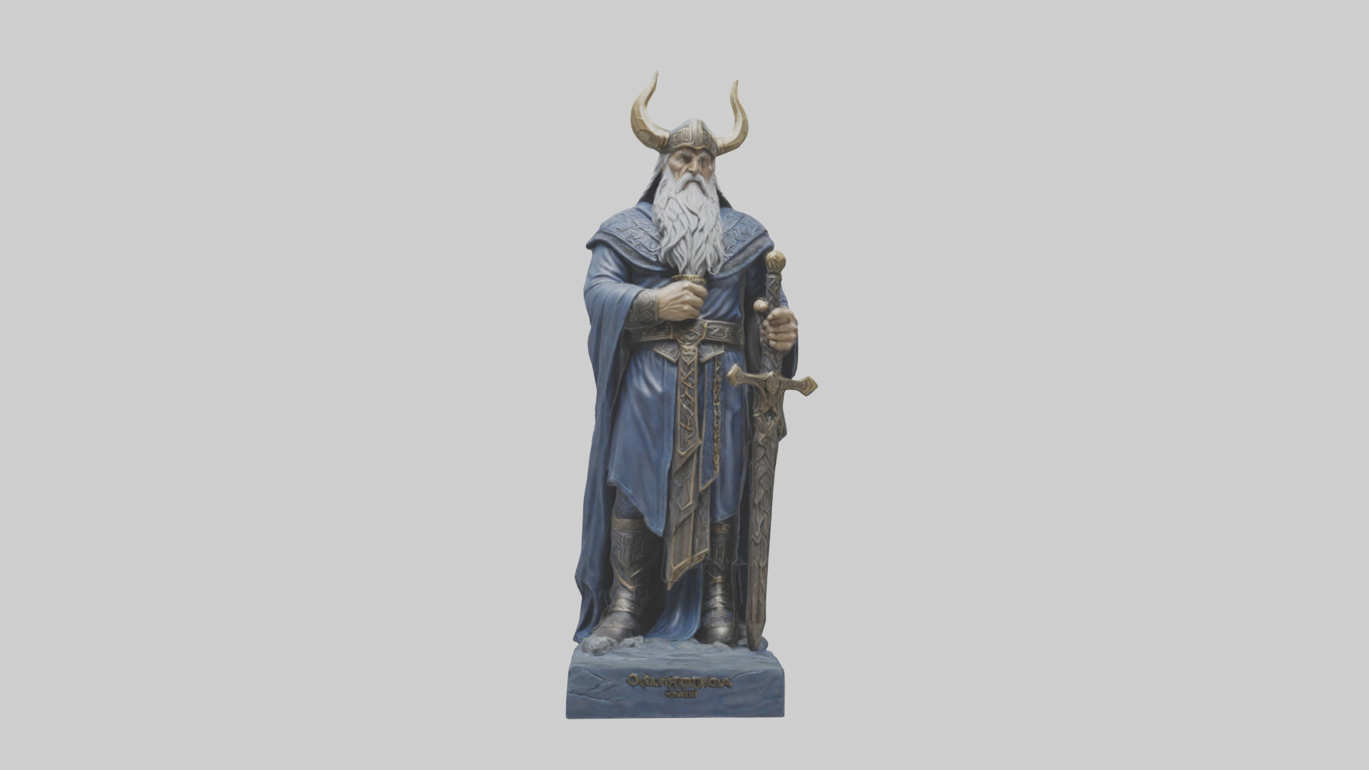 Odin statue model 3D model_9