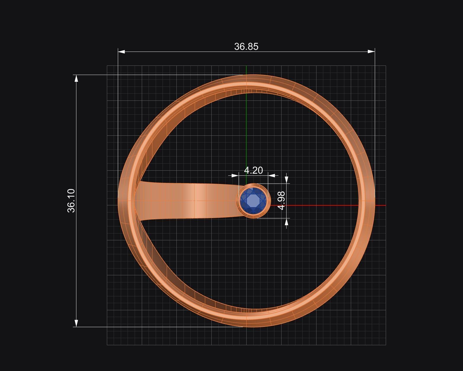 Round Ring Free 3D print model_10