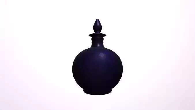 3d High Render Glass Bottle Perfume Spray Isolated