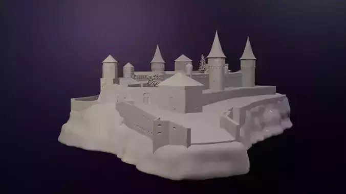 Kamianets Podilskiy Fortress printable high-poly  3d model 