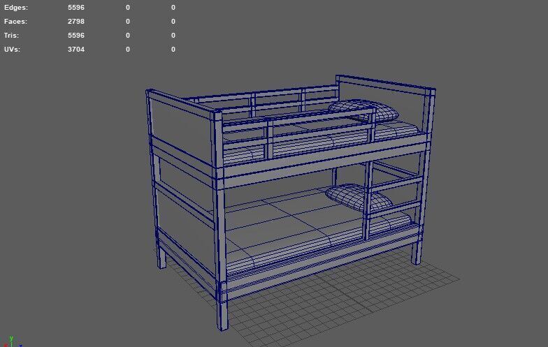 Norddal Bunk Bed 3D model_13