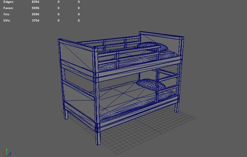 Norddal Bunk Bed 3D model_12