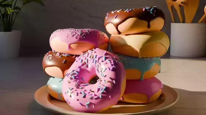 Donuts 3D model