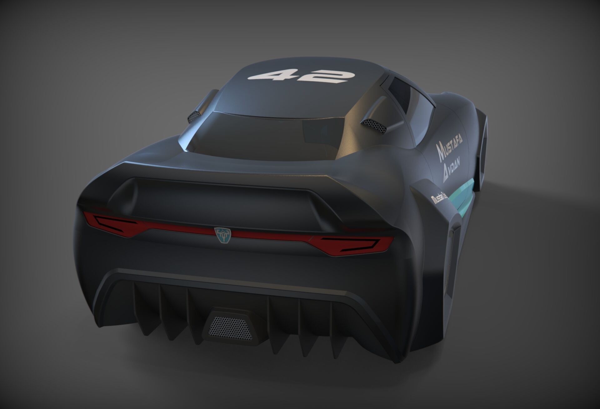 Custom Electric Car Prototype High Quality 3D CAD Model 3D model_7