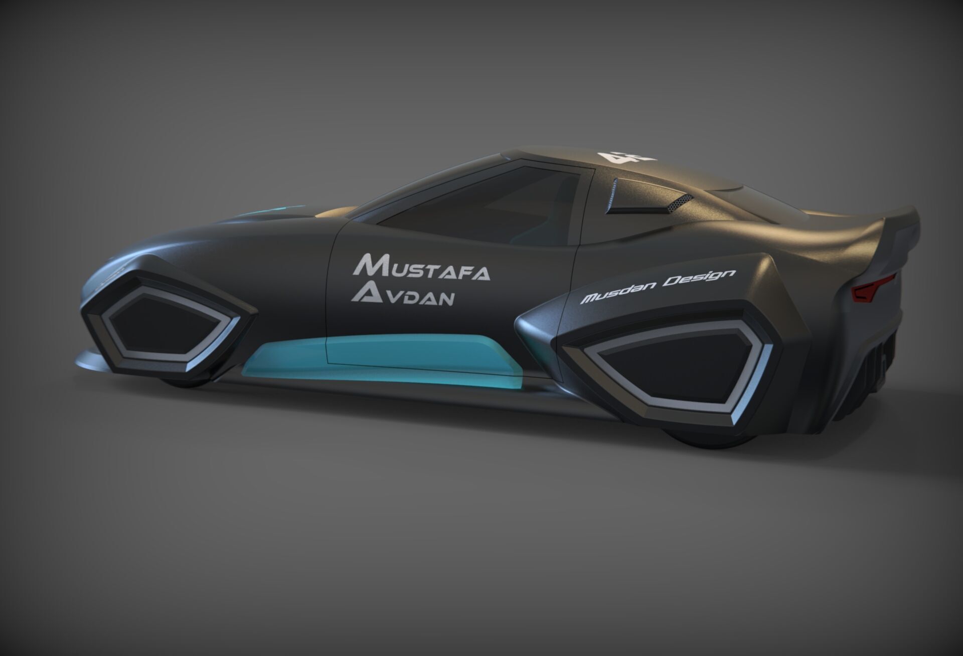 Custom Electric Car Prototype High Quality 3D CAD Model 3D model_8