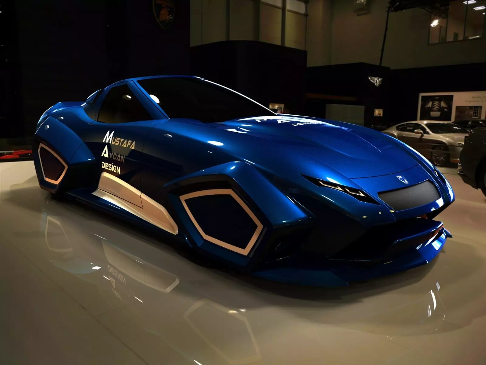 Custom Electric Car Prototype High Quality 3D CAD Model 3D model_0