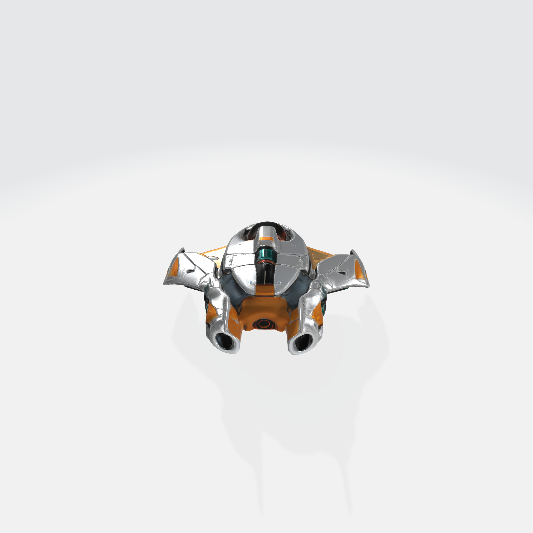 Futuristic Sci-Fi Spaceship 3D model_2