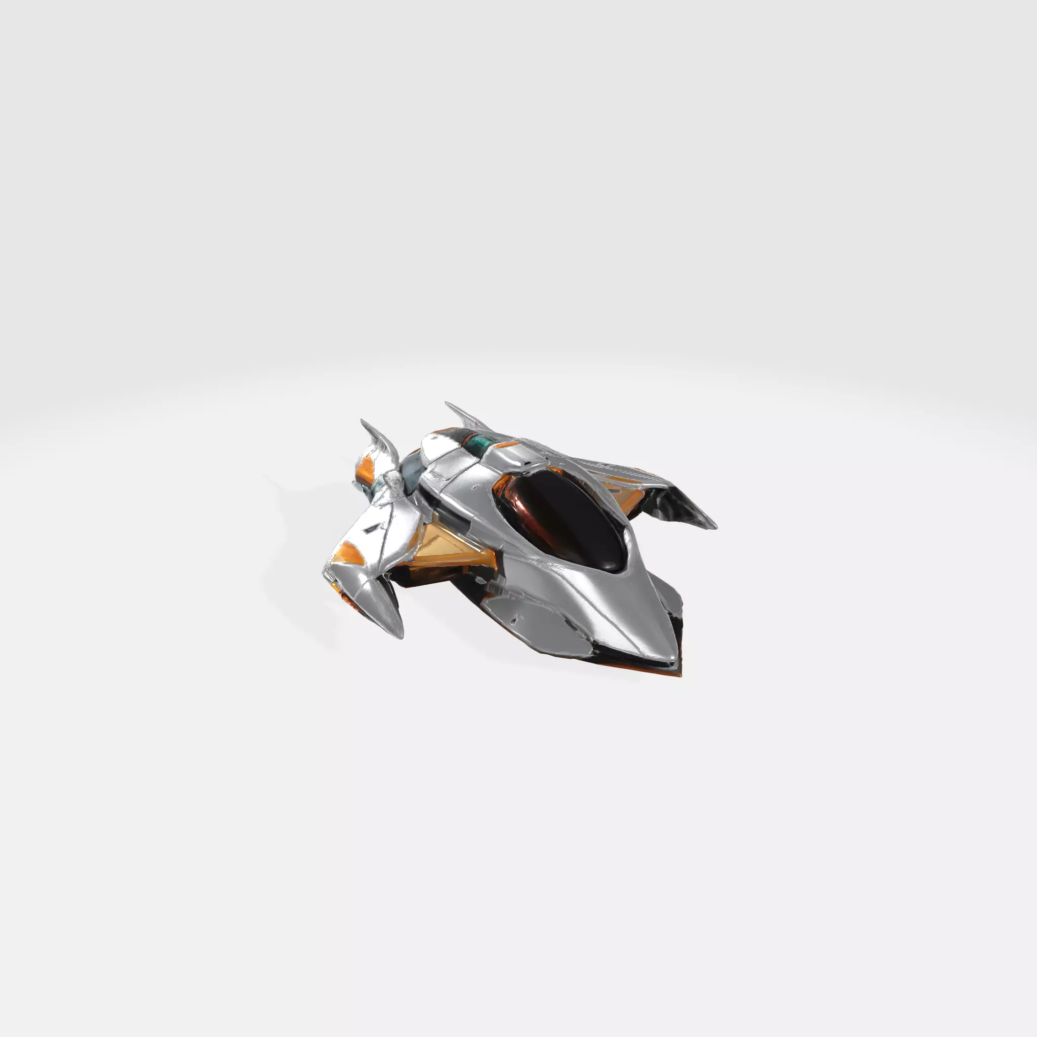 Futuristic Sci-Fi Spaceship 3D model_0