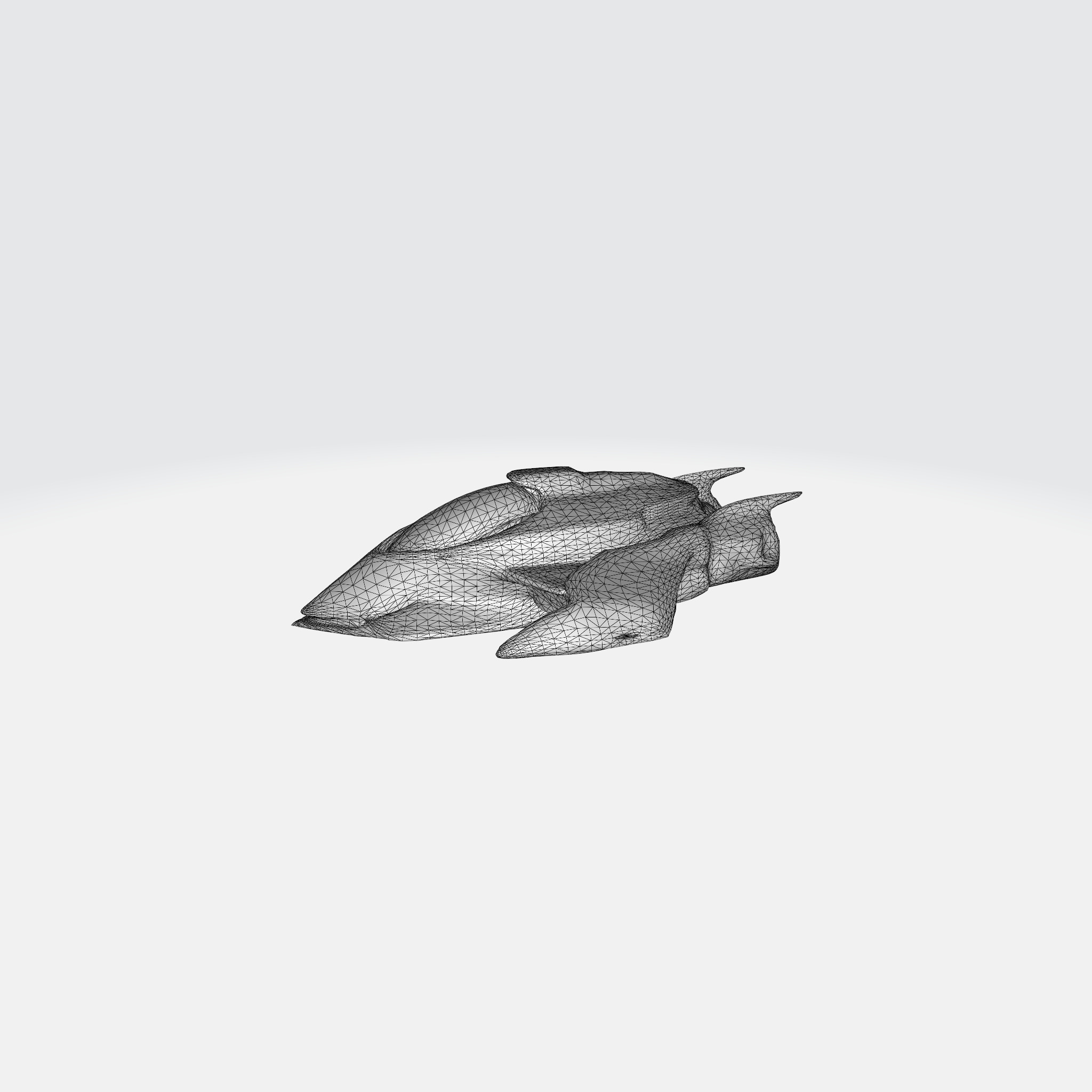 Futuristic Sci-Fi Spaceship 3D model_5