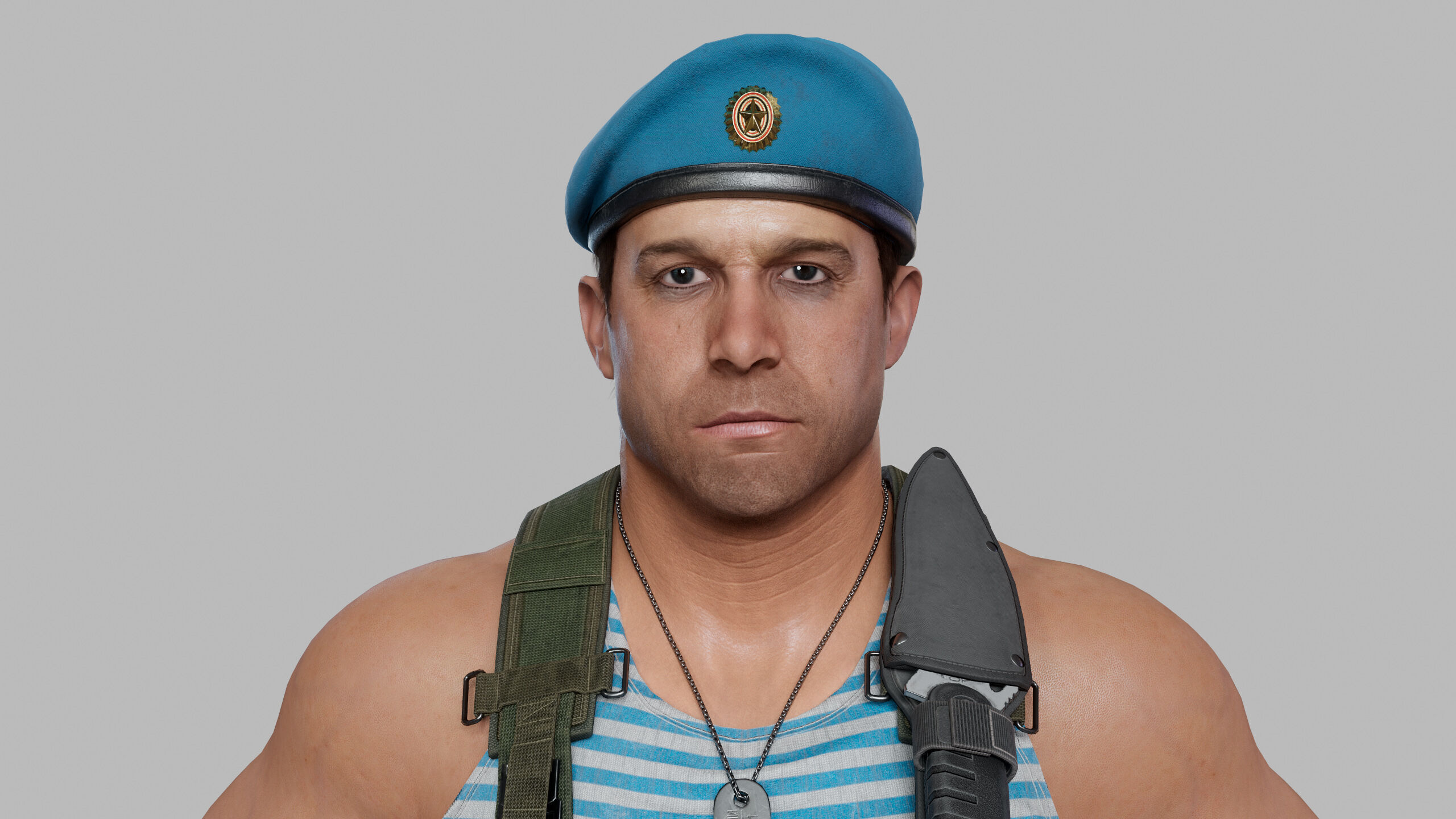 Modern Russian Soldier Low-poly 3D model_4