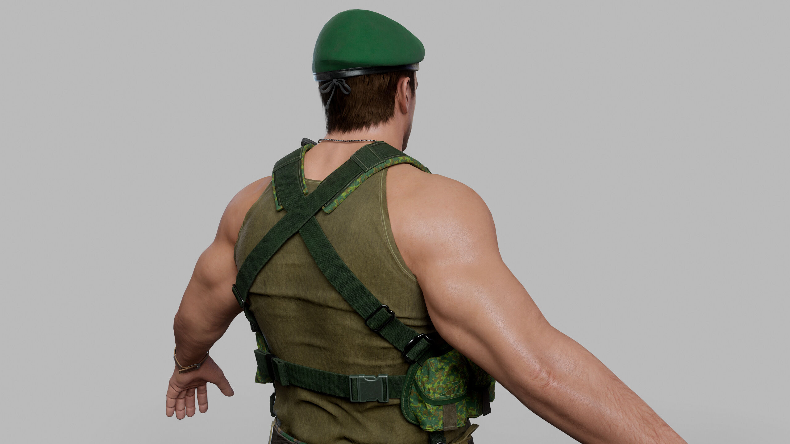 Modern Russian Soldier Low-poly 3D model_14