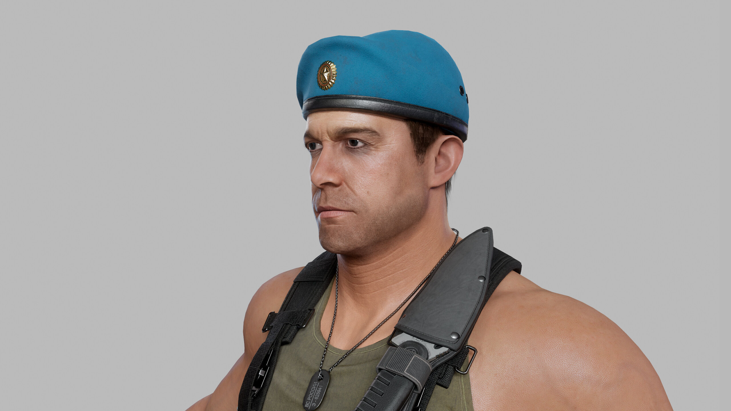 Modern Russian Soldier Low-poly 3D model_10