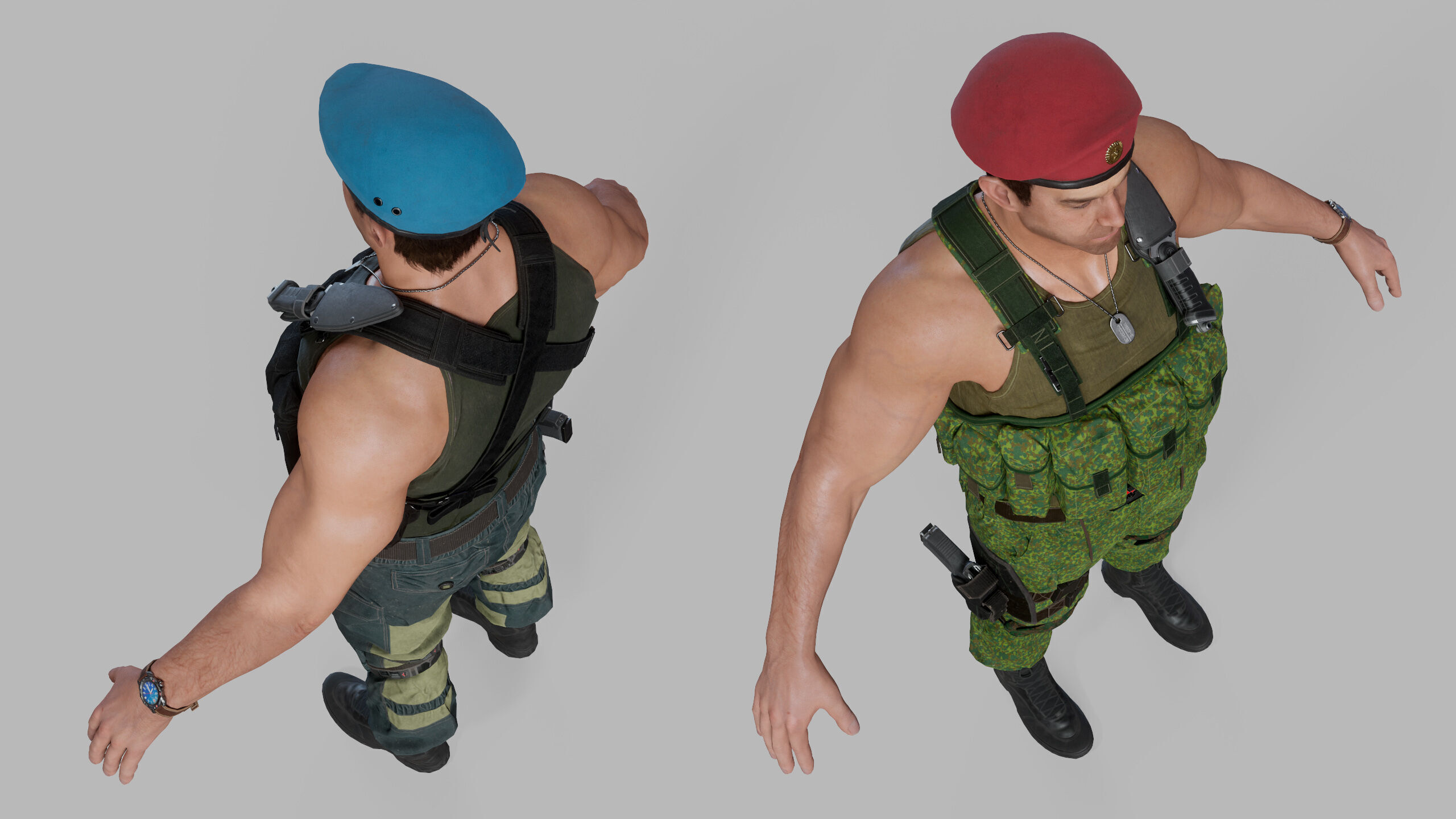 Modern Russian Soldier Low-poly 3D model_25