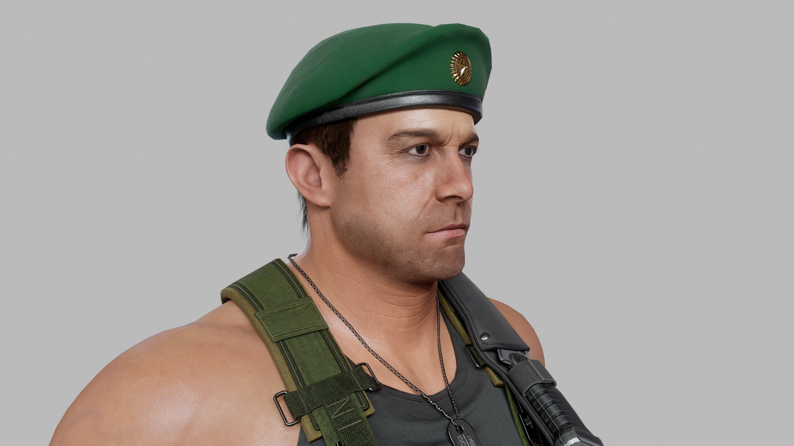 Modern Russian Soldier Low-poly 3D model_5