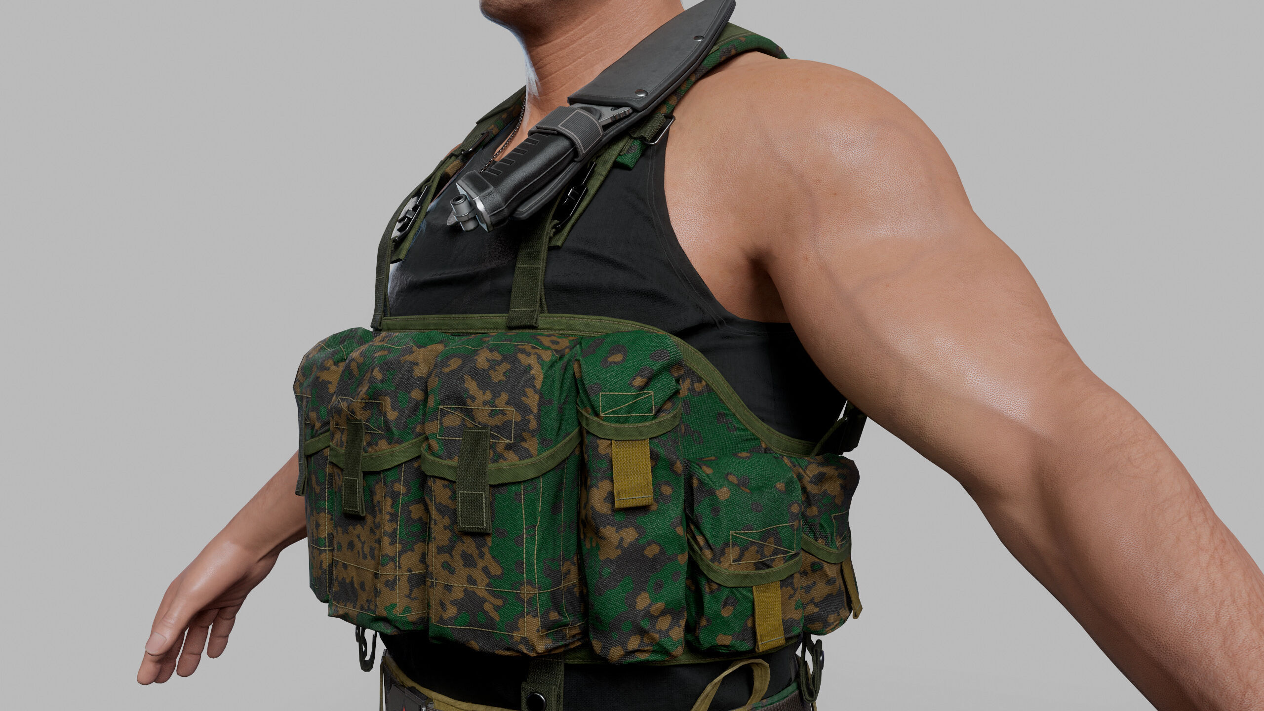 Modern Russian Soldier Low-poly 3D model_15