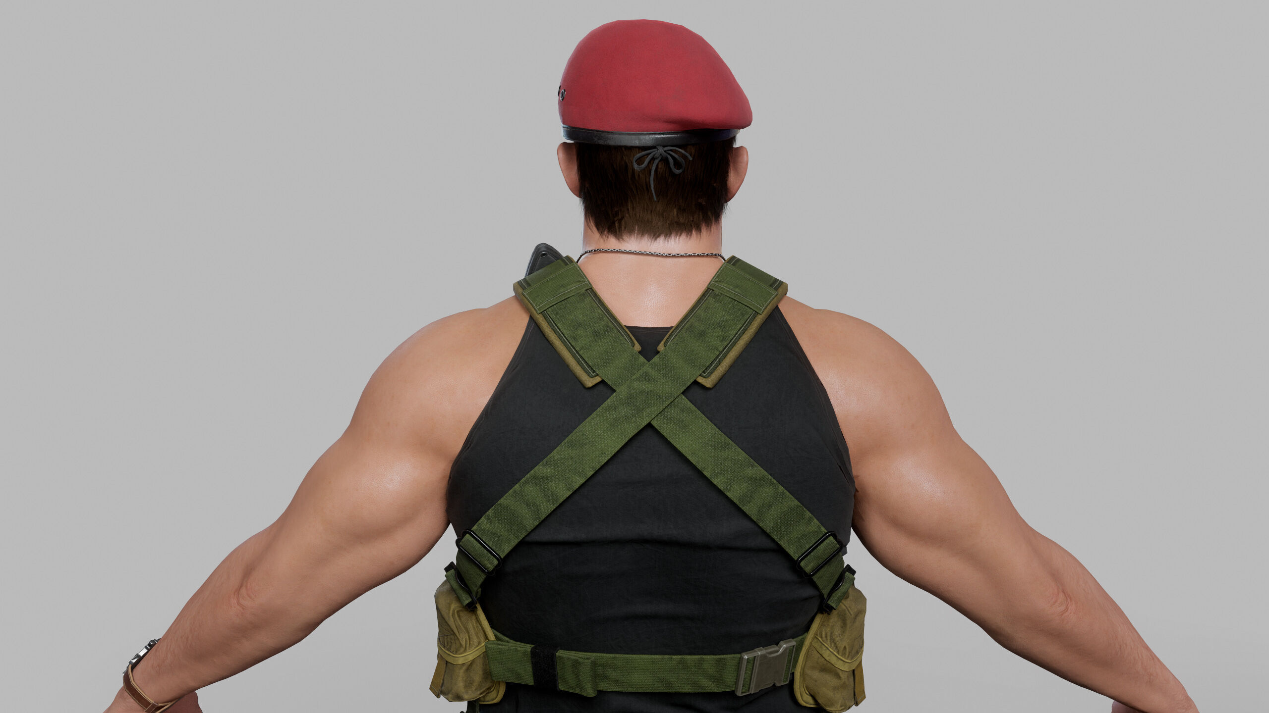 Modern Russian Soldier Low-poly 3D model_12