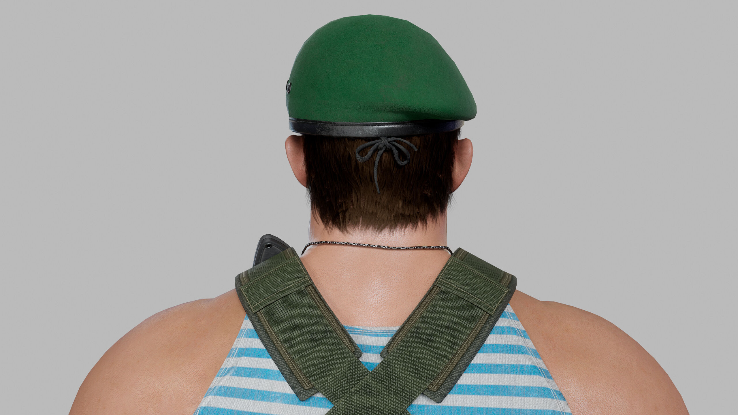 Modern Russian Soldier Low-poly 3D model_8