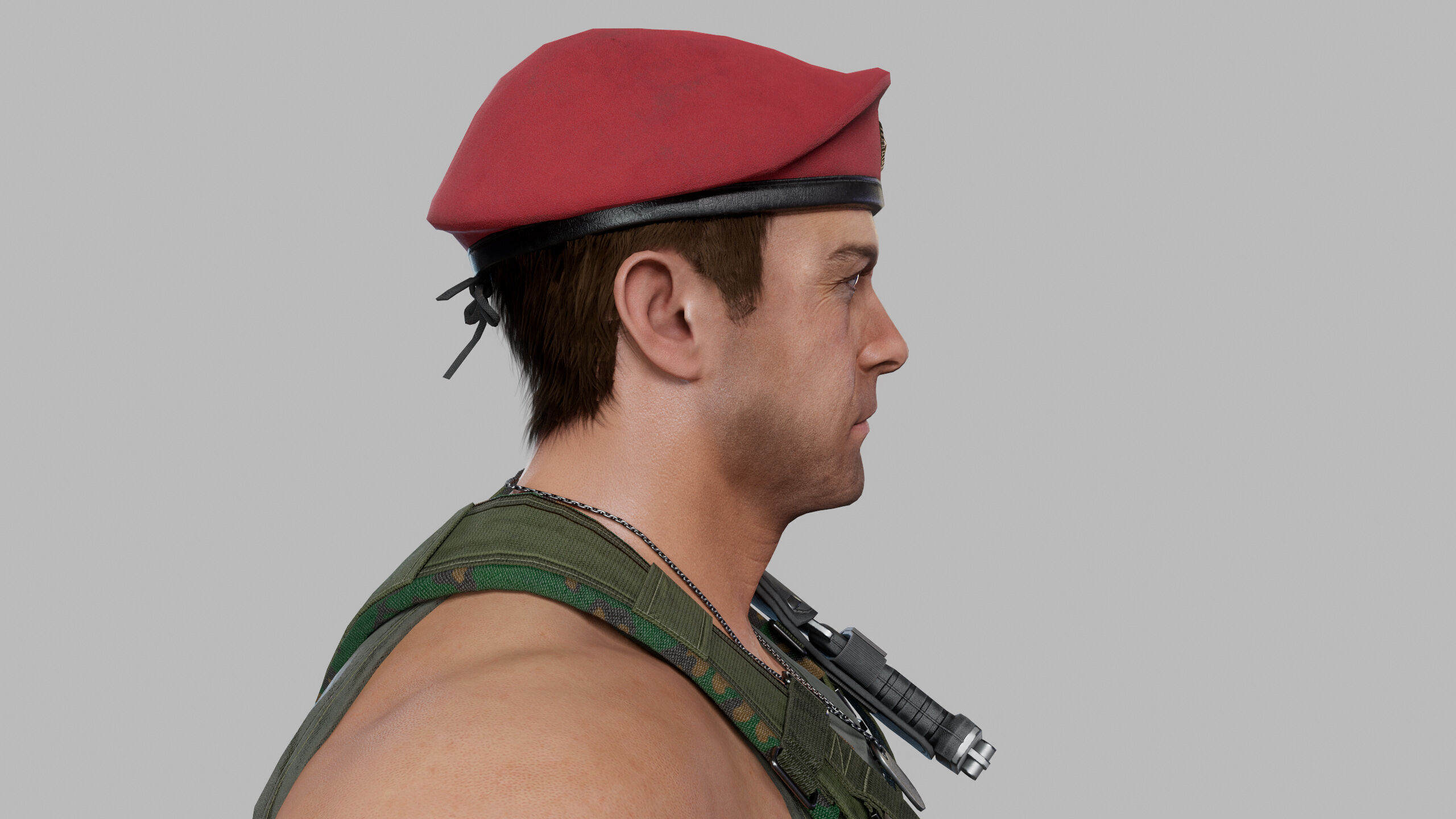 Modern Russian Soldier Low-poly 3D model_6