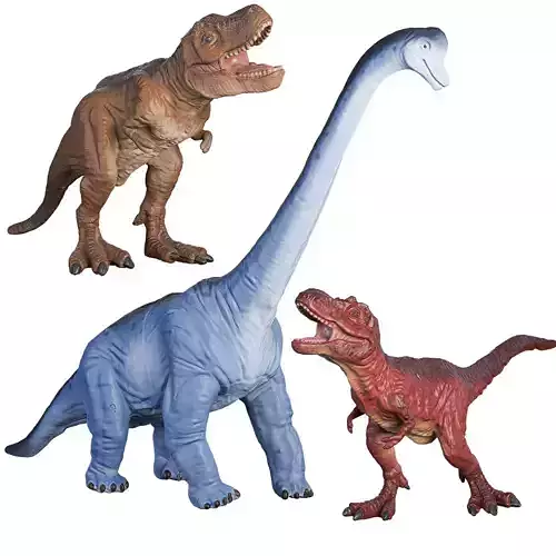 Dinosaurs toys 3D model