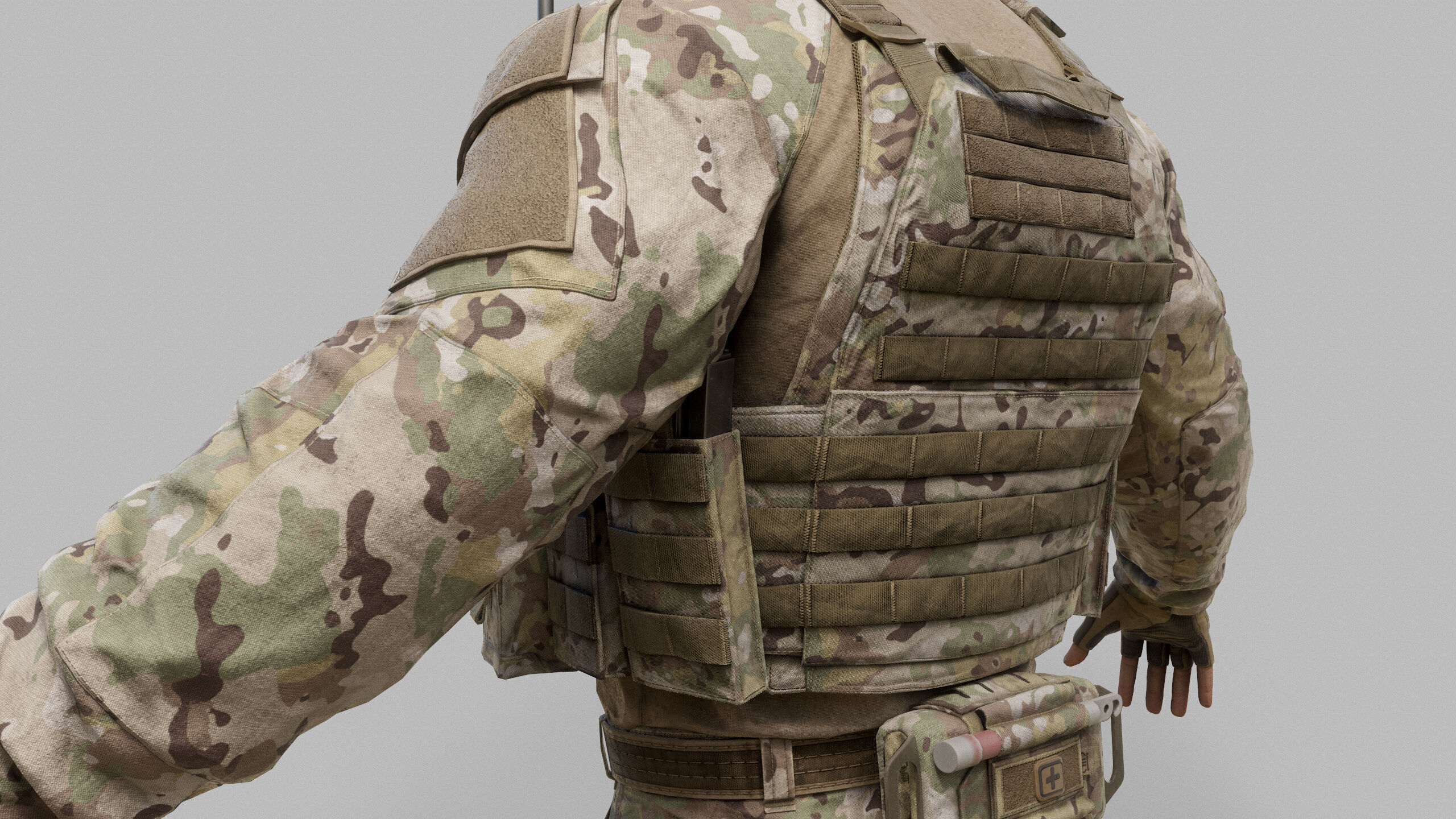 Modern US Soldier Low-poly 3D model_33
