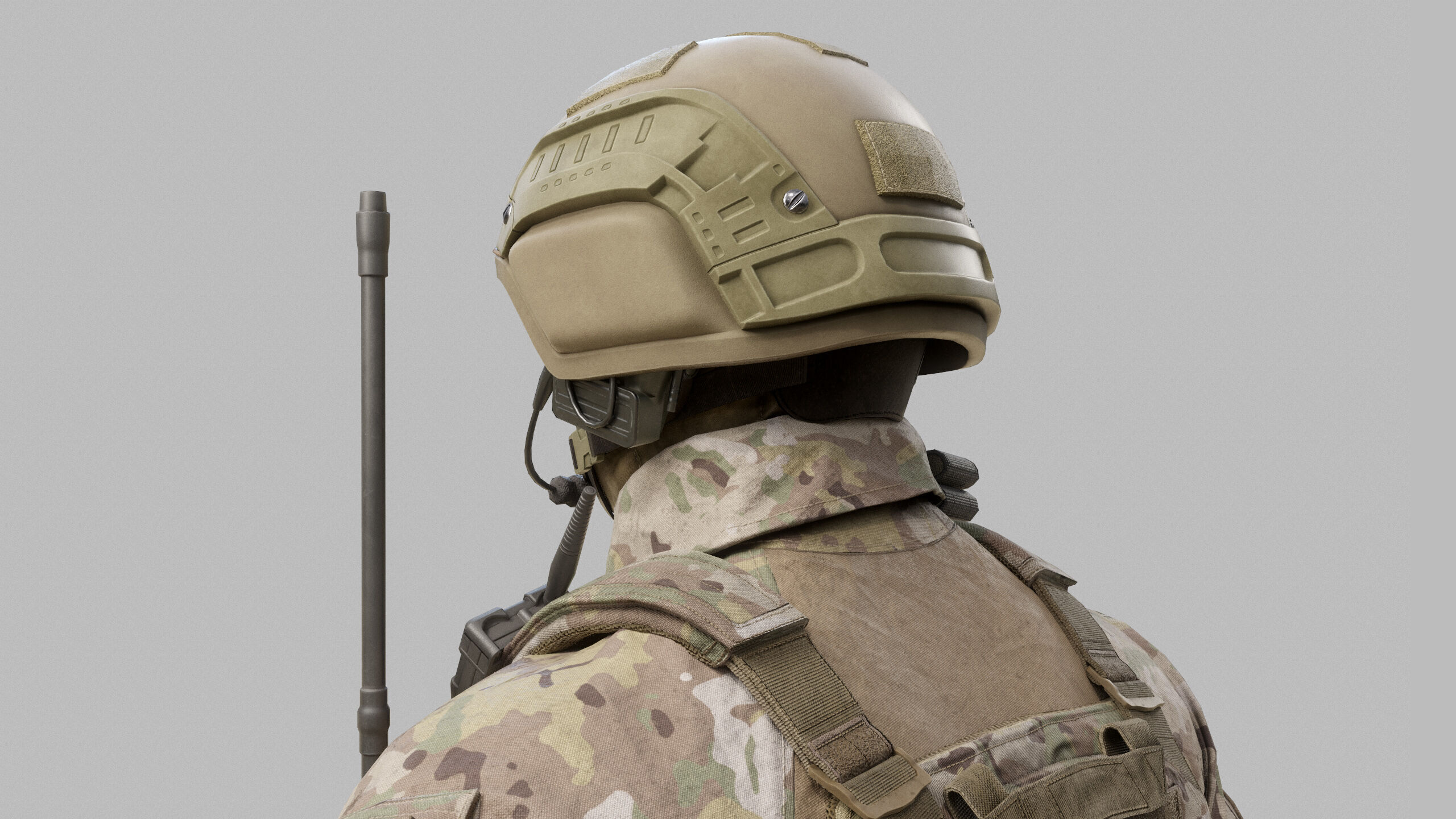 Modern US Soldier Low-poly 3D model_22