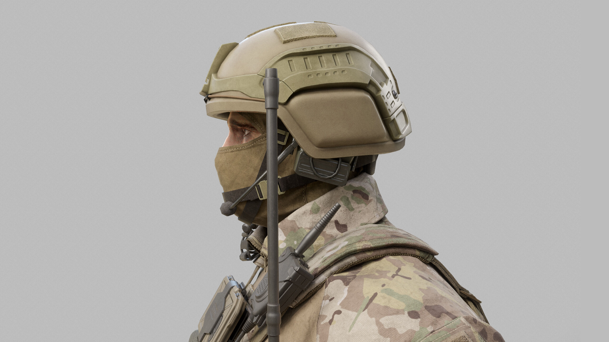 Modern US Soldier Low-poly 3D model_23