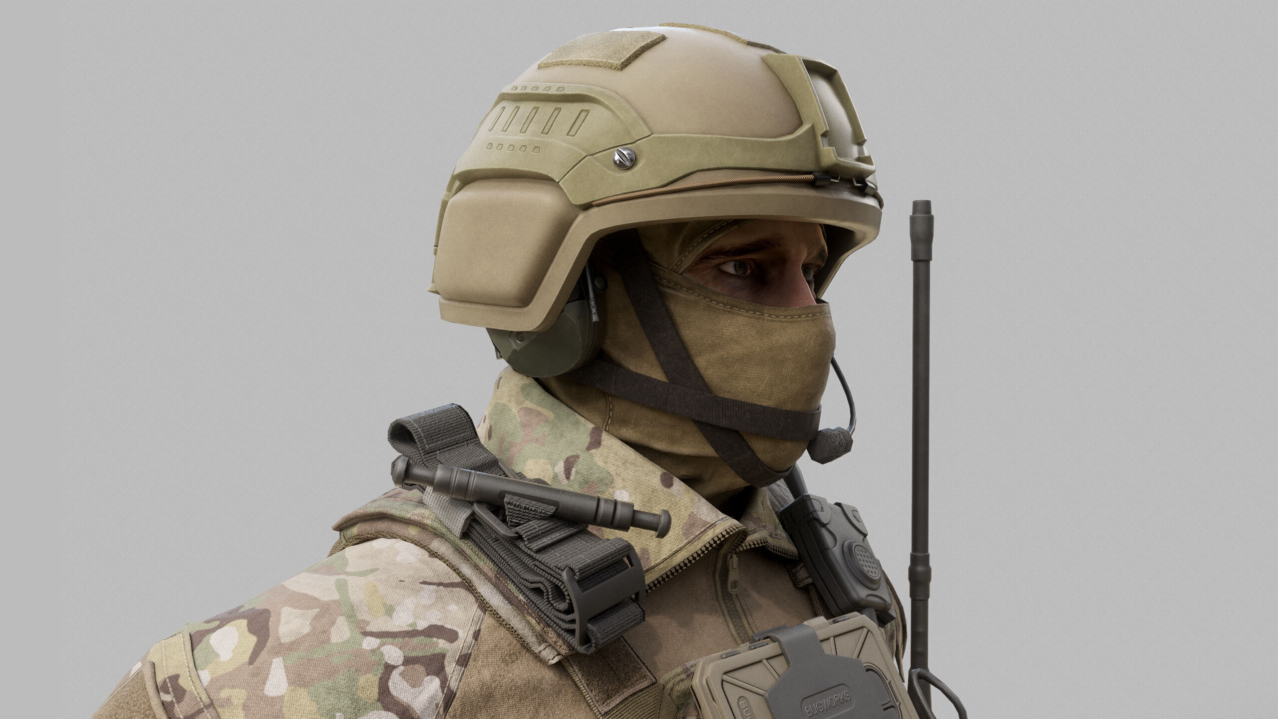 Modern US Soldier Low-poly 3D model_18