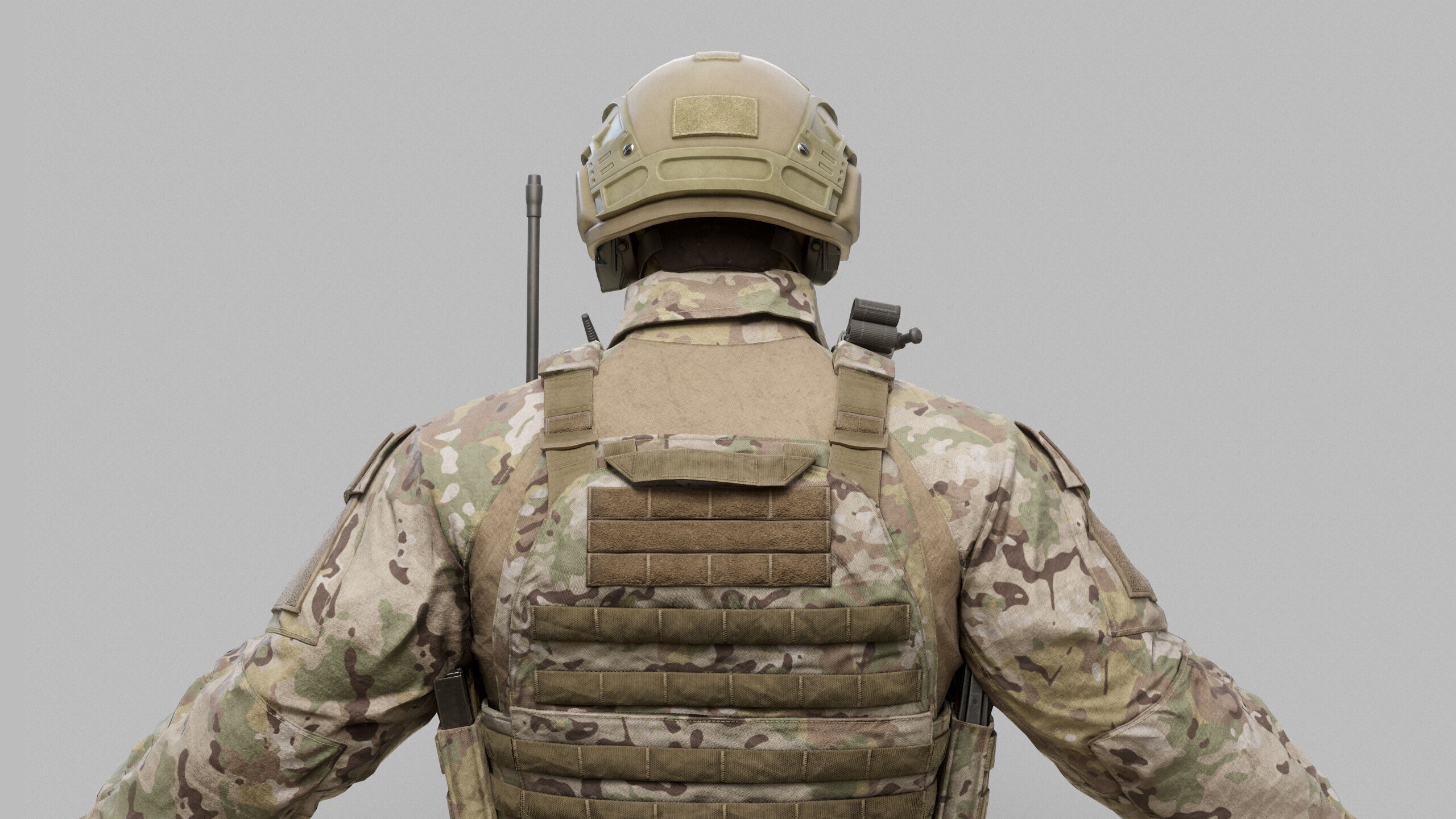 Modern US Soldier Low-poly 3D model_27