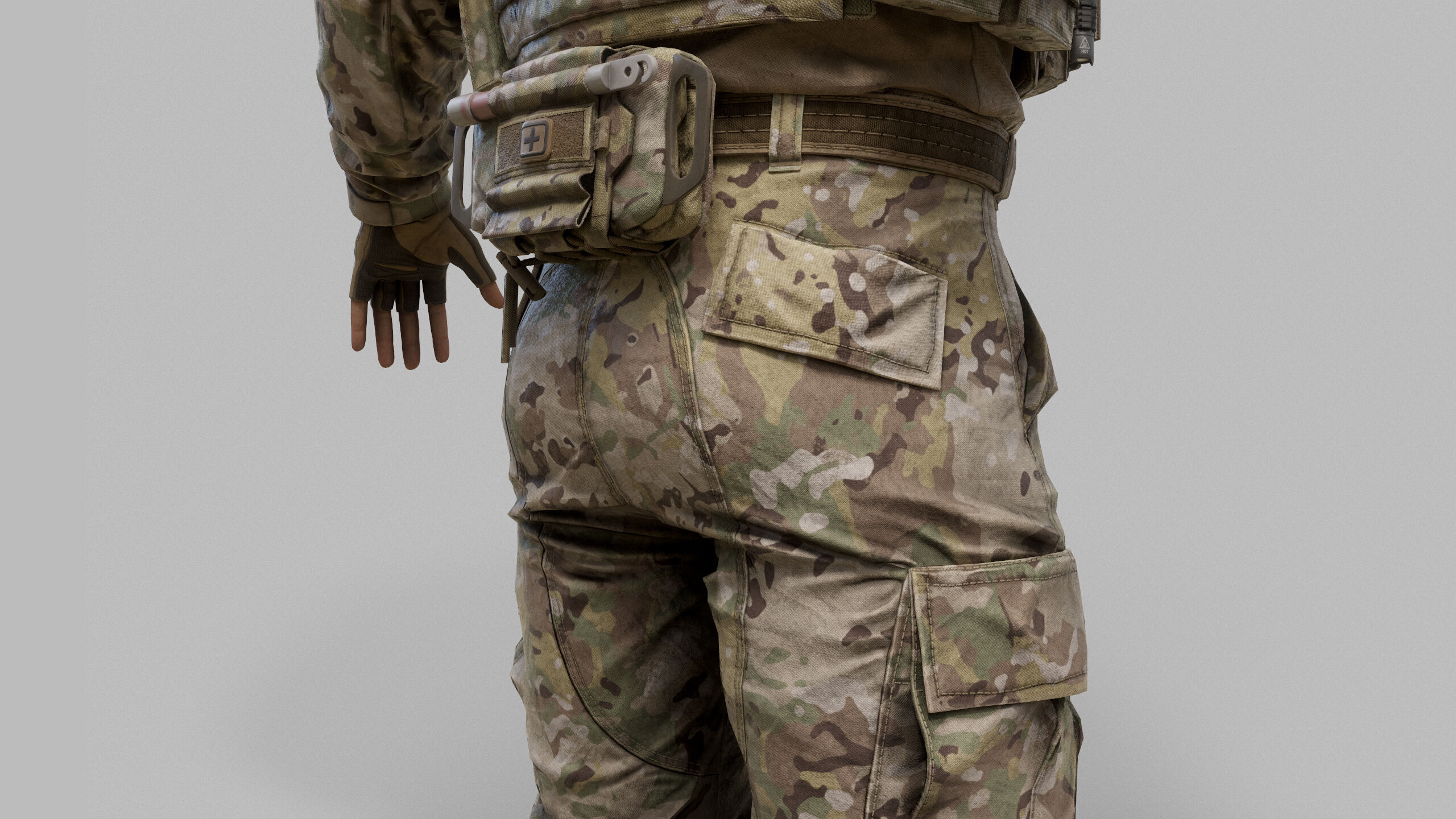 Modern US Soldier Low-poly 3D model_35