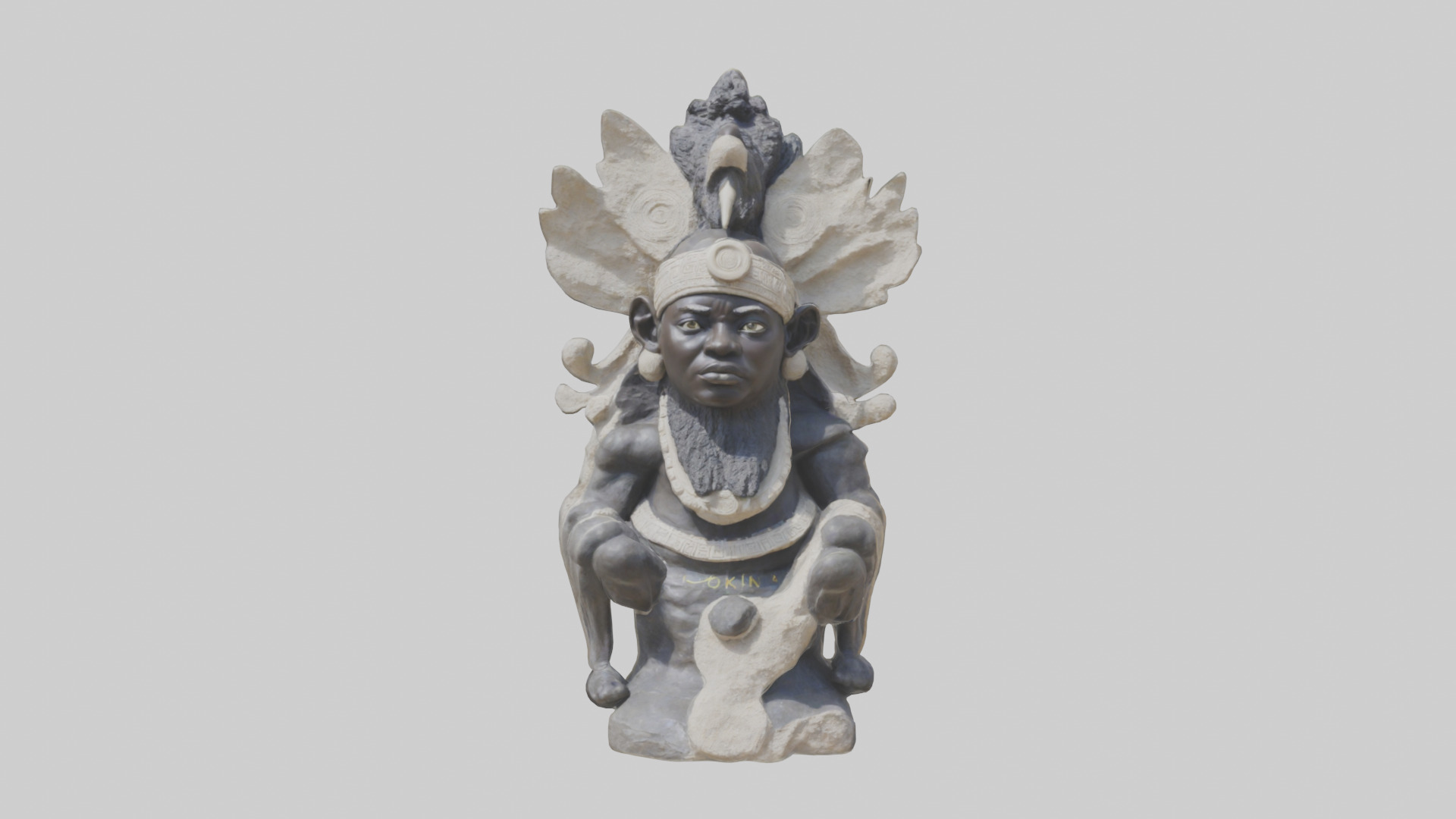 Olokun statue model 3D model_9