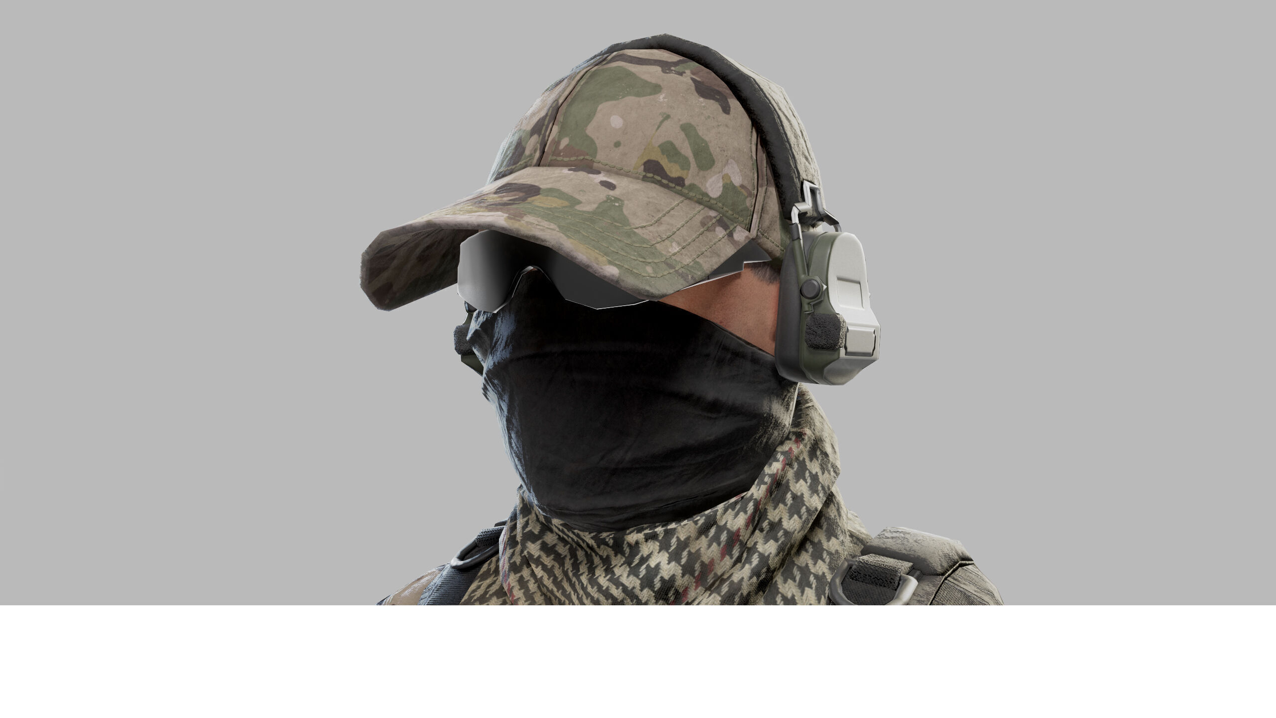 US Modern Assault Soldier Low-poly 3D model_14