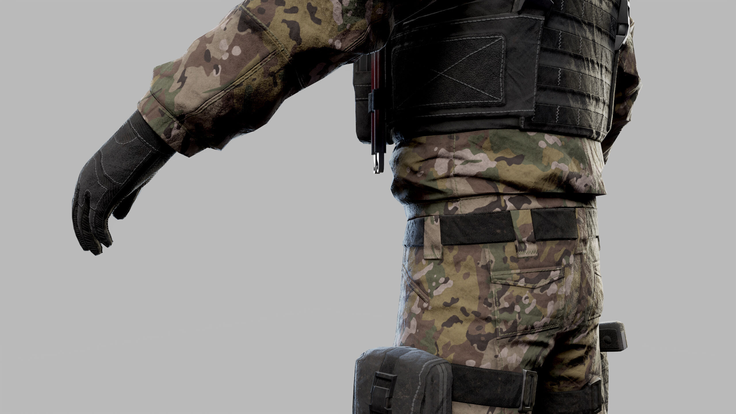 US Modern Assault Soldier Low-poly 3D model_28